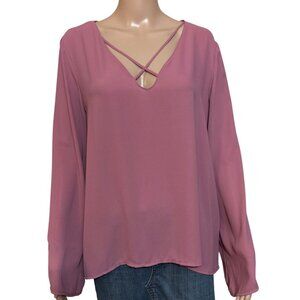 Lush Pink Blouse Size Large